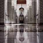 Patio Noir et Blanc, La Mamounia Hotel, Marrakech, Morocco. Photo by Alan Keohane www.still-images.net for La Mamounia