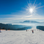 Ski resort in the mountains